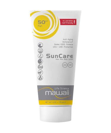 Mawaii SunCare Anti-Aging Sunscreen 50 SPF - 175 ML - Specialist outdoor sports sunscreen - Water and sweat resistant - Reef Friendly and paraben free