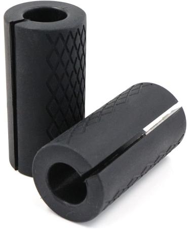 Langbar Handle Weight Lifting Dumbbell Pads - Slipproof Thick Grip for Bodybuilding & Fitness - 2 Silicone Grips Black - Buy Online on GoSupps.com