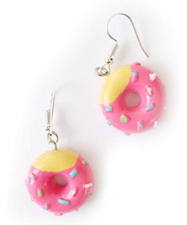 FEYLIE Women's Mini Donut Cake Earrings - Cute & Creative Minimalist Cartoon Design for Unique Style - Buy Online on GoSupps.com