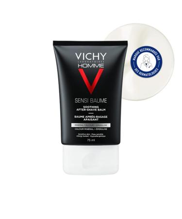 Vichy Homme Baume Apr s-Rasage Apaisant Confort Anti-Irritations Enrichi en Calcium & Eau Thermale Pour Peaux Sensibles 75 ml