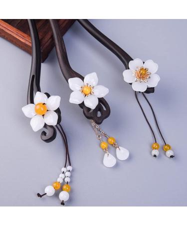 minkissy Antique Flower Hairpin Wedding Hair Clips for Brides Hair Sticks Decorative Hair Forks Barrettes for Hair Wedding Decoration Tiara Chopsticks The Flowers Women's Wooden - Buy Online on GoSupps.com