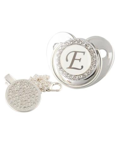Buy Bling 26 Letters Baby Pacifier with Chain Clips | Silver Dummy Pacifier & Accessories for Newborns 0-18 Months - International Shipping Available - Buy Online on GoSupps.com