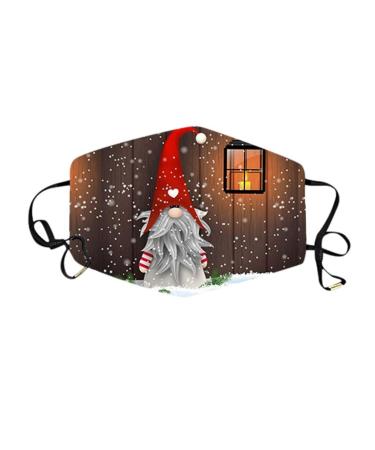 riou Funny Multifunctional Scarf Cotton Washable with Christmas Motif Outdoor Motorcycle Face Mask for Men Women
