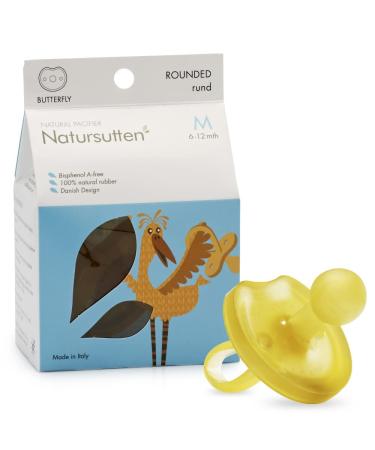 Natursutten Pacifier 6-12 - Natural Rubber Pacifier - Eco-Friendly  BPA-Free Butterfly Rounded Baby Pacifier 6-12 Months - Made in Italy - 1 Piece - Buy Online on GoSupps.com