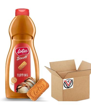 Lottus Biscoff Topping Sauce 1kg Bottle - Caramelised Biscuit Topping Sauce - Buy Online on GoSupps.com