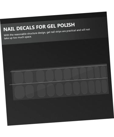 LALADEFIEE 10 Sheets Nail Stickers Manicure Nail Strips Sheer Nail Strips Nail Nail Wraps Clear Gel Wraps Nail Pedicure Sticker Kit De Nail Strips Art Sticker Cuticle Ongles Double Sided Tape - Buy Online on GoSupps.com