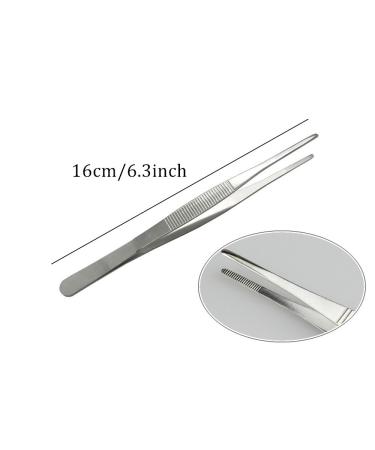FRUTA 3-Piece Stainless Steel Precision Tongs Tweezers Set - 6.3 inches for Cooking, Culinary, Medical & Beauty - Buy Online on GoSupps.com