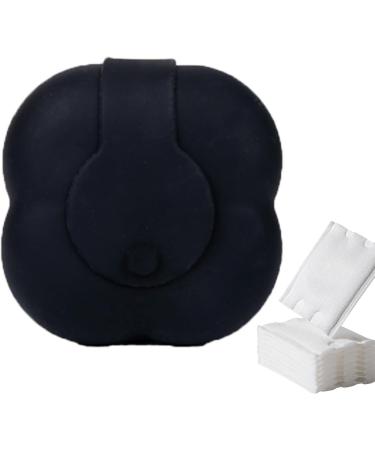 Powder Puff Holder - Silicone Case for Powder Puff Soft with Buckle Small Storage Box for Bracelet Cotton Pad Powder Puff Jewelry Tosier Black - Buy Online on GoSupps.com