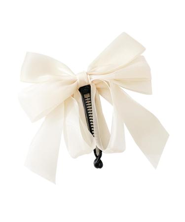 Saterkali Hair Clip Multi Layers Hair Decoration Lightweight Anti-break Ponytail Claw Hair Accessories White