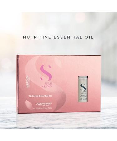 Alfaparf Milano Semi Di Lino Moisture Nutritive Hair Oil - Nourishing Hydration for Dry Hair - 6 Vials - Color Safe - 2.64 Fl Oz - Buy Online on GoSupps.com