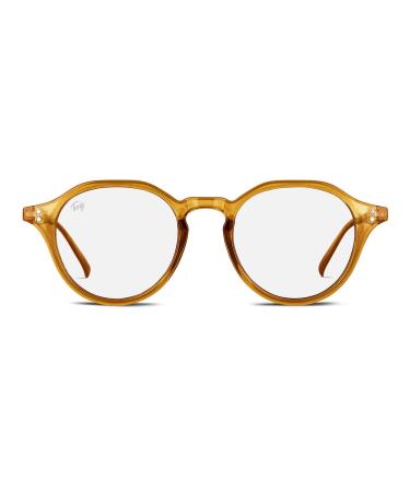 TWIG Computer Glasses LANGEVIN Men/Women Blue Block Screen Filter Honey Orange
