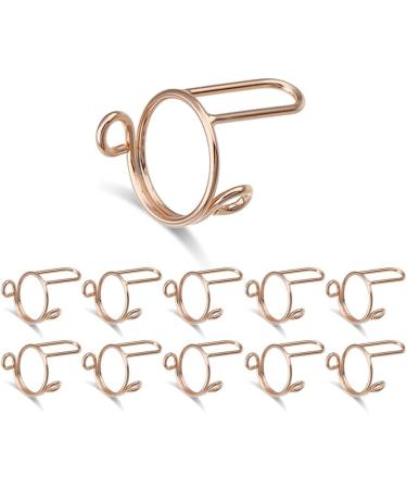 10 Pcs Metal Open Nail Rings Elegant Fingertip Statement Jewelry Metal Nail Art Rings Copper Material Women Girl Nail Rings gold - Buy Online on GoSupps.com