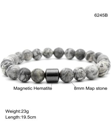 5 Anti-Fear Smoking Cessation Bracelets - Magnetic Therapy Chakra Bracelet for Men & Women - 8mm Natural Stone Halbedelstein Pearl Gift - Buy Online on GoSupps.com
