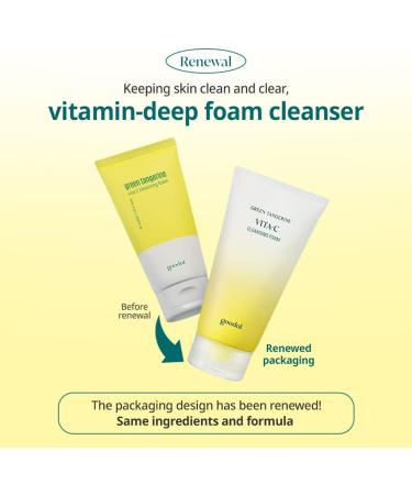CLIO GOODAL Vitamin C and Green Mandarin Cleansing Foam for Sensitive Skin Gentle Deep Cleansing Formula Rich Foaming Facial Cleanser 507 fl oz Q2 - Buy Online on GoSupps.com