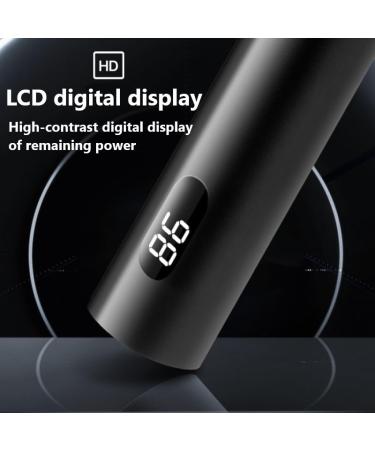 3 in 1 Rechargeable Metal Housing Hair Trimmer - Professional Grooming Electric Beard Eyebrow Nose & Ear Trimmer with LCD Display - Buy Online on GoSupps.com