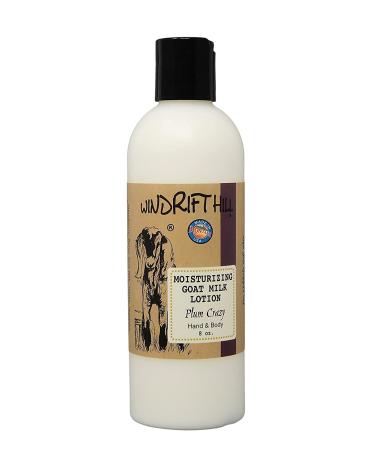 Windrift Hill Plum Crazy Moisturizing Goat Milk Hand & Body Lotion 8 Ounce Bottle