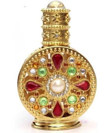 DFJOENVLDKHFE Perfume Bottle Empty Frosted Glass Essential Oil Bottle Refillable Empty Jewelry Decoration Crystal Bottle (Size : Gold Yellow Rose 12ml) - Buy Online on GoSupps.com
