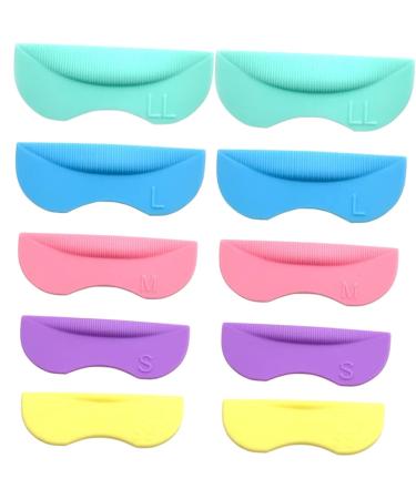 Mikinona 5 Pairs Eyelash Auxiliary Patch Eyelash Perming Silicone Pads Lash Lift Supplies Eyelash Curler Tool Eyelash Lift Silicone Pads Eyelash Perming Curler Silicone Pads for Lash Lift