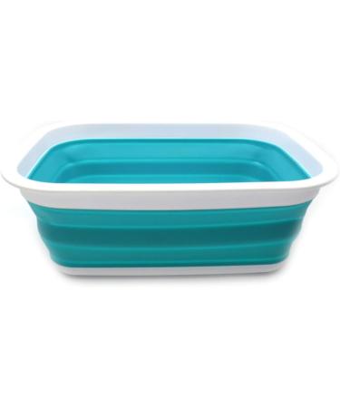 SAMMART 9.2L Collapsible Tub - Portable Outdoor Picnic Basket/Crater - Foldable Shopping Bag - Space Saving Storage Container (Bright Blue) - Buy Online on GoSupps.com