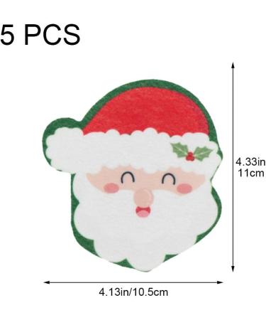 5pcs/Set Santa Claus Christmas Tree Christmas Stockings Shape Cleaning Sponge Rubs Reusable Sponge Cleaning Supplies White 4.33*4.13inch - Buy Online on GoSupps.com