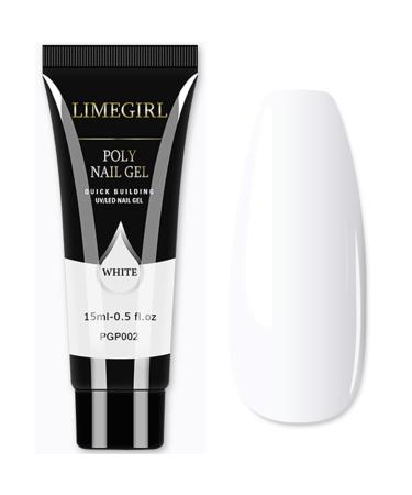 Nail Builder Gel Nail Extension 15ml White Poly extension Gel False Nail Gels Nail Extension Builder Nude Gel Nail Enhancement Crystal Poly builder Gel For Beginners