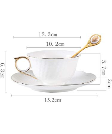 Phnom Penh in Elegant White Ceramic Cup Saucer Coffee Lunch Timpani Cup Home Kitchen Office - Buy Online on GoSupps.com