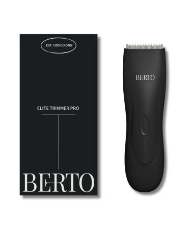Berto Elite Trimmer PRO The Best Ball Trimmer for Men Pubic Hair Trimmer Electric Groin Hair Trimmer Body Trimmer LED Spotlight IPX6 Waterproof for Wet/Dry Use Replaceable Ceramic Blades