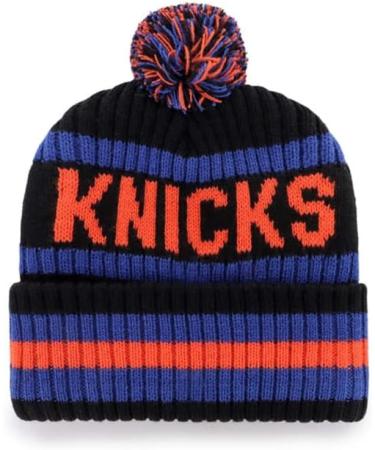 Shop 47 New York Knicks Cuffed Beanie - Unisex Knit Stretch Fit Black - One Size | International Shipping Available - Buy Online on GoSupps.com