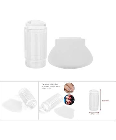 Premium Transparent Silicone Nail Art Sealing Tool | Stamper & Scraper for Perfect Nail Polish Finishing - Buy Online on GoSupps.com