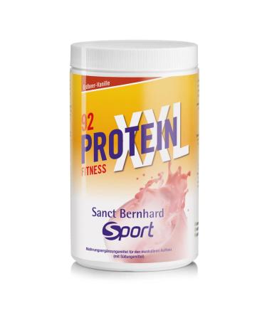 Sanct Bernhard Sport Protein XXL 92 |Strawberry vanilla |Proteins from whey isolate calcium caseinate and egg |Contains BCAAS |Gluten -free & fructose -free |450g |German production & laboratory test - Buy Online on GoSupps.com