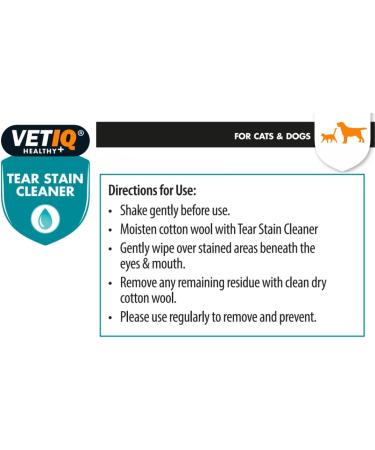 VetIQ Tear Stain Remover 100ml Removes Tear Stains Around Eyes & Mouth Safe & Gentle Dog Tear Stain Remover Cat & Dog Eye Wipes Suitable For All Breeds & Sizes Puppy Eye Wipes Packaging may vary  - Buy Online on GoSupps.com