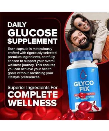 Glyco Fix Capsules - GlycoFix Advanced Supplement All Natural Formula to Maintain Healthy Levels Maximum Strength Daily Formula Gyco Fix Capsules Reviews 1 Pack - Buy Online on GoSupps.com