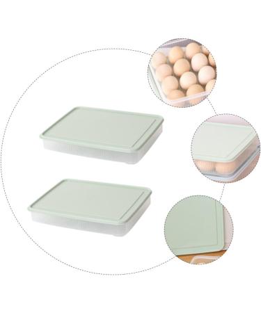 LABRIMP Egg Tray Holder 2pcs Box Egg Storage Box Eggs Beverage Container Household Kitchenware Egg Tray Egg Plate re-usable - Buy Online on GoSupps.com