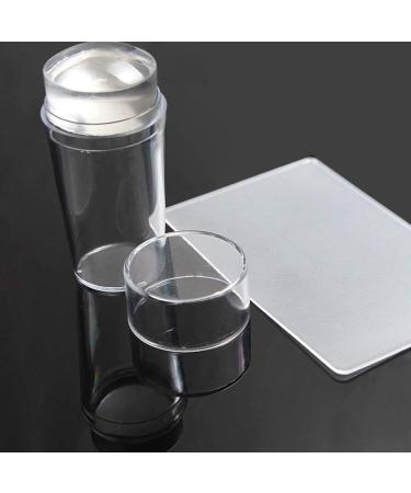 Aoseahess Clear Jelly Nail Art Stamping Stamper with Cap Scraper - DIY Polish Kit - Buy Online on GoSupps.com