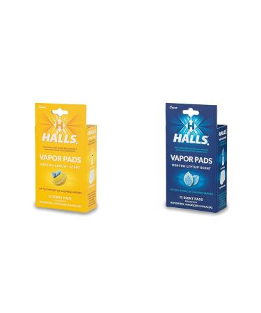 Crane Halls Scented Vapor Pads for Humidifier Mentho-Lemon 12 Count and Mentho-Lyptus 12 Count Lemon + Lyptus 12 Count (Pack of 1)