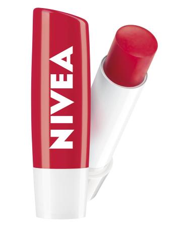 Nivea Shine Caring Lip Balm Strawberry - 4.8g Pack of 12 | Best Moisturizing Lip Care for Soft Smooth Lips | International Shipping Available - Buy Online on GoSupps.com