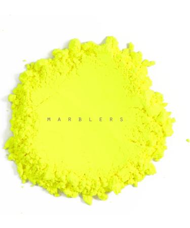 MARBLERS Neon Yellow Fluorescent Mica Powder 0.11oz - Vegan & Non-Toxic Cosmetic Grade for Festival Makeup, Nail Art, and Body Glow - Buy Online on GoSupps.com