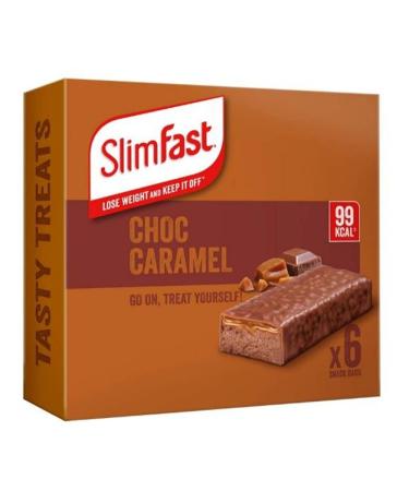Slim Fast Chocolate Caramel Snack Bar 1 bo te (6 x 25 g) 99 Kcal Enrichi Friandises sucr es et gourmandes