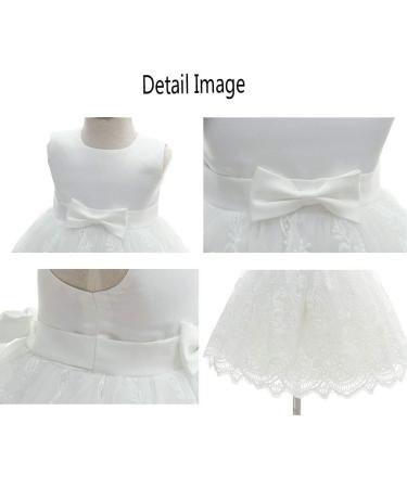 AHAHA Baby Girls White Flower Dress - 12 Months | Perfect for Christening, Wedding & Parties - Buy Online on GoSupps.com
