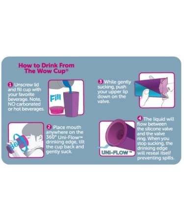 Wow Kids Original 360 Sippy Cup - Pink/Blue, 9 oz - Buy Online on GoSupps.com