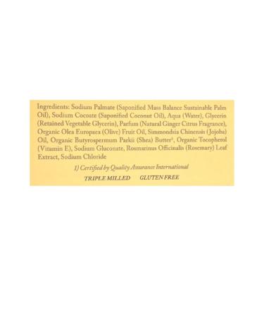 Dr. Woods Ginger Citrus Bar Soap - 5.25 oz Natural Cleanser - Buy Online on GoSupps.com