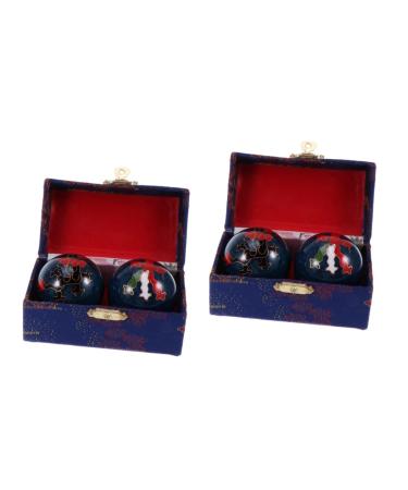 Lalafina 2st lacrosse balls massage health balls asian meditation balls manual massage balls Chinese exercise massage roller finger massage Small baoding balls fitness hand ball