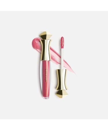 Mirenesse Velvet Lip Gloss Plumper 3 in 1 Instantly Plumps with Vitamin C + Vitamin E and Vinyl Shine Vegan and Toxin Free 76 On Top .05 oz Mini