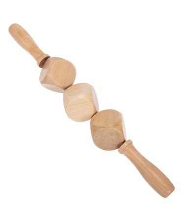 Frcolor massage tab massage roller manual massage device massage accessories muscle roller stick roller massage device made of wood meridian wood stick beech scratch board manual