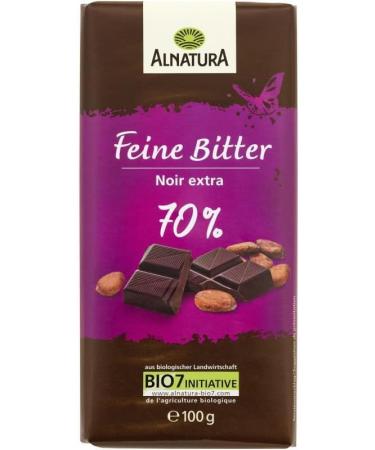 ALNATURA - Sweet Bitterness 70% Cocoa 100G - Pack of 4 - Buy Online on GoSupps.com