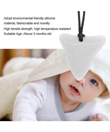 Children's Childhood Diseases Necklace & Baby Bite Ring - Toddler Chew Toy Gift (Deep White) | International Shipping - Buy Online on GoSupps.com