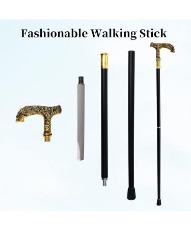 Wolf Head Brass Handle Walking Cane Crutches Walking Stick Fashion Party Walking Canes Elegant Hand Crutch Daily Living Balancing Mobility Aid for Elderly Men Women Seniors & Handicap - Buy Online on GoSupps.com