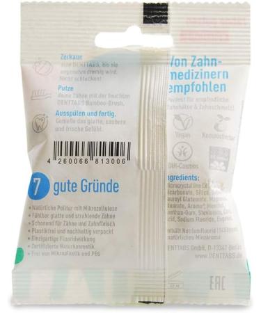 Denttabs Fluoride Toothpaste Tablets - 2 x 125 Pcs | Eco-Friendly International Shipping - Buy Online on GoSupps.com