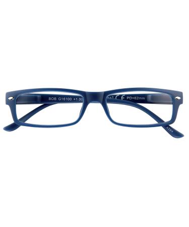 I Need You BOB G16100 reading glasses with spring technology and case blue 1.5 diopters