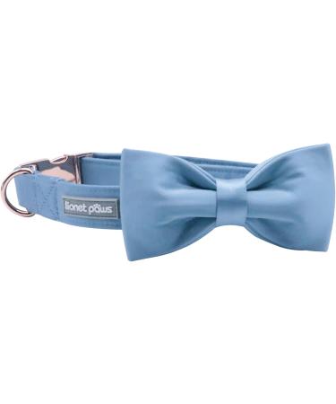 Lionet Paw's Comfortable Silk Dog Collar - Removable Fly Collar for Medium Dogs (34-55cm) - Blue - Buy Online on GoSupps.com